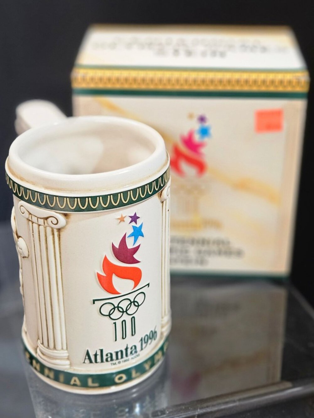 Anheuser-Busch Centennial Olympic Games Stein Atlanta 1996 Ceramic Mug Boxed